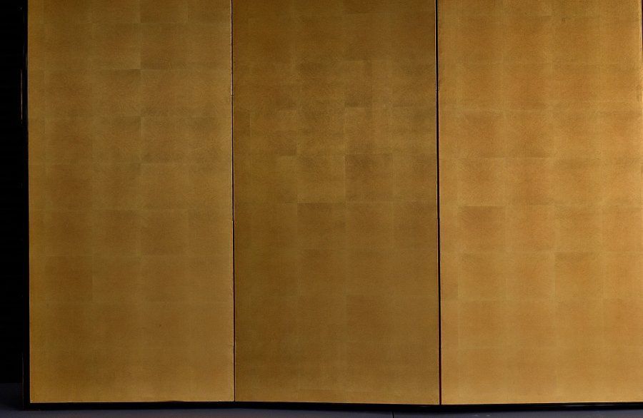 絹目 金屏風