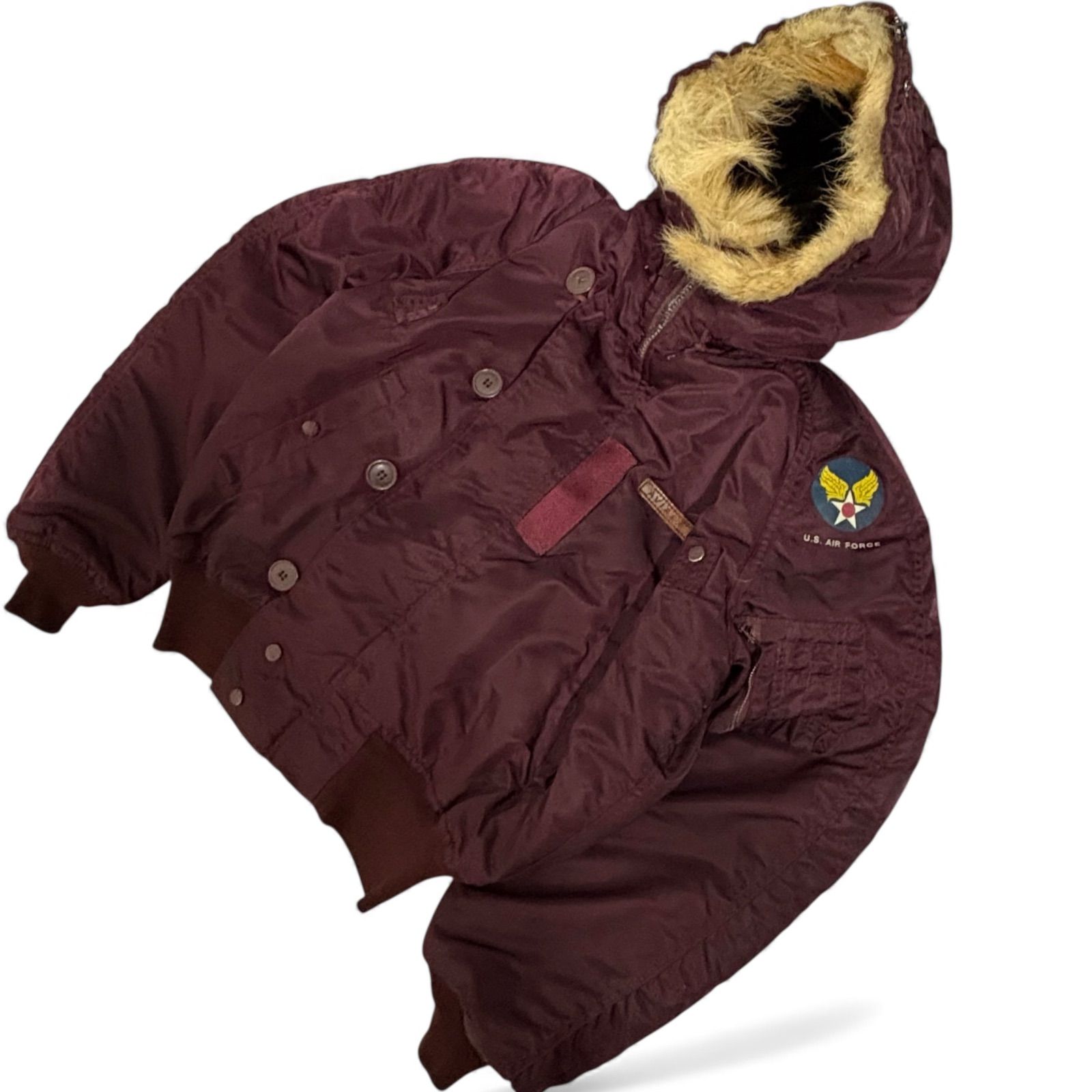 avirex N-2B flight jacket fur Burgundy N-2B フライトジャケット
