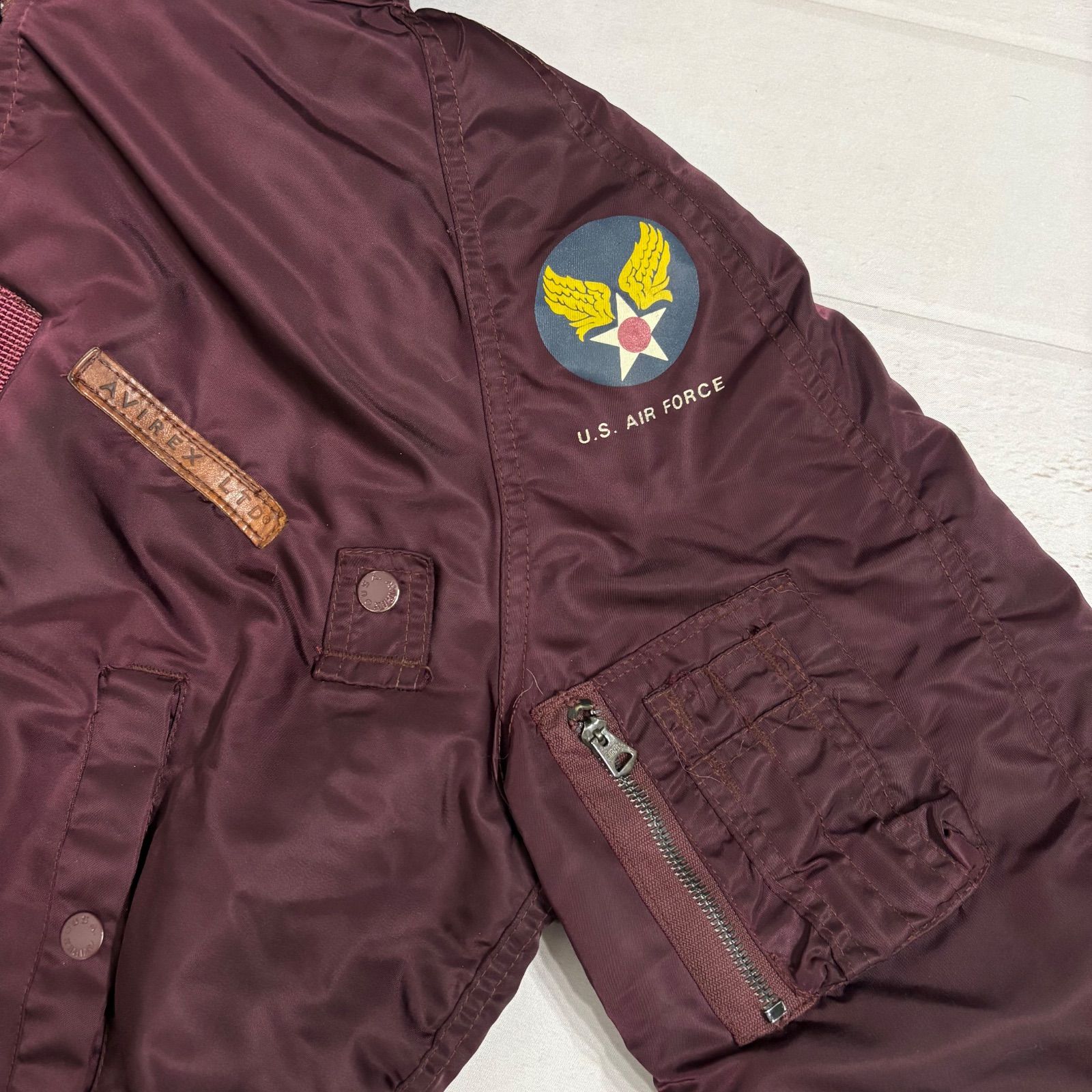 avirex N-2B flight jacket fur Burgundy N-2B フライトジャケット