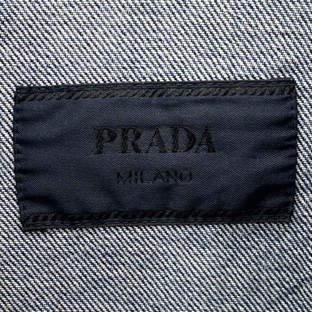 PRADA 2021 三角ロゴプレート ジップアップ デニムジャケット Sサイズ
