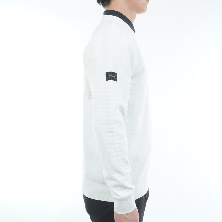 アドミラルゴルフ セーター メンズ 長袖 クルーネック 静電気軽減 軽量 ゴルフウェア ブランド ロゴ 無地 秋 冬 ADMA553 Admiral golf アドミラルゴルフ セーター メンズ 長袖 クルーネック 静電気軽減 軽量