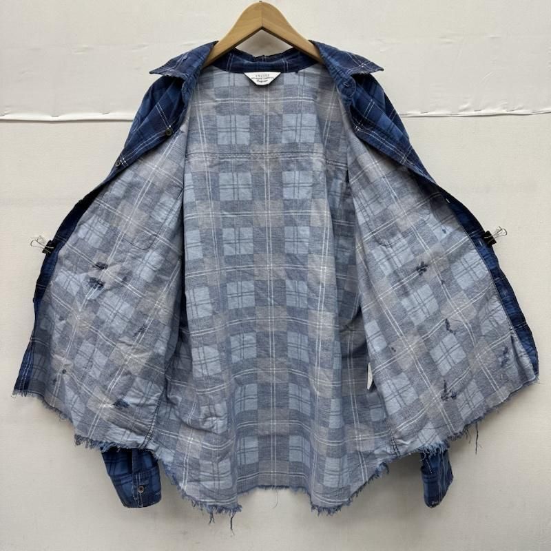 アンユーズド 19AW damage check nel shirt ダメージ 加工 チェック