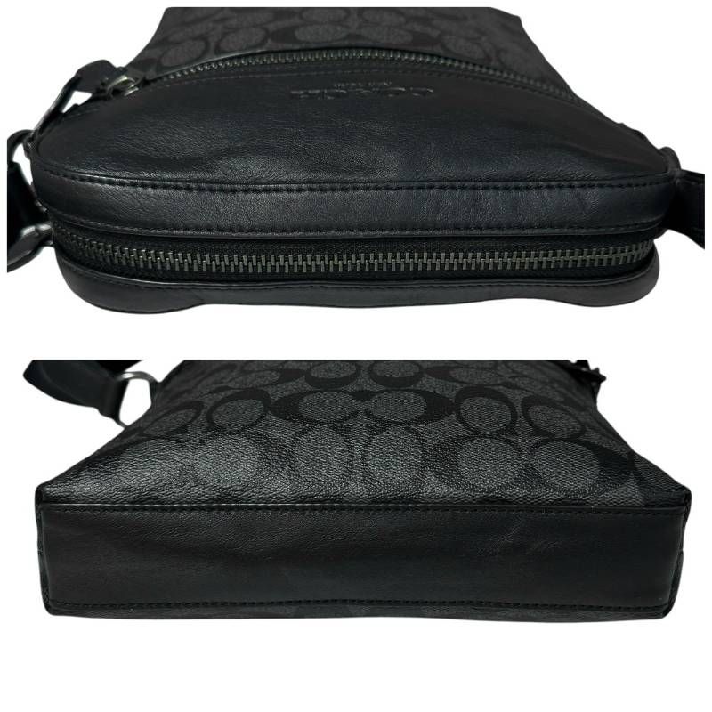 美品☆COACH コーチ☆ショルダーバッグ ボディバッグ シグネチャー PVC