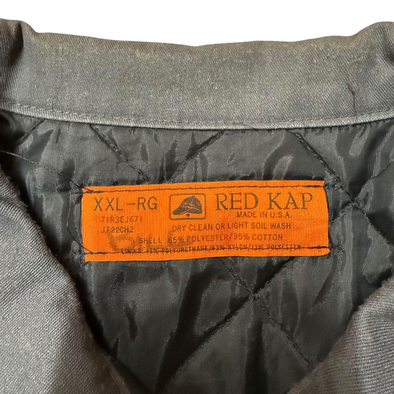 90s USA製 RED KAP レッドキャップ 短丈 ワークジャケット グレー