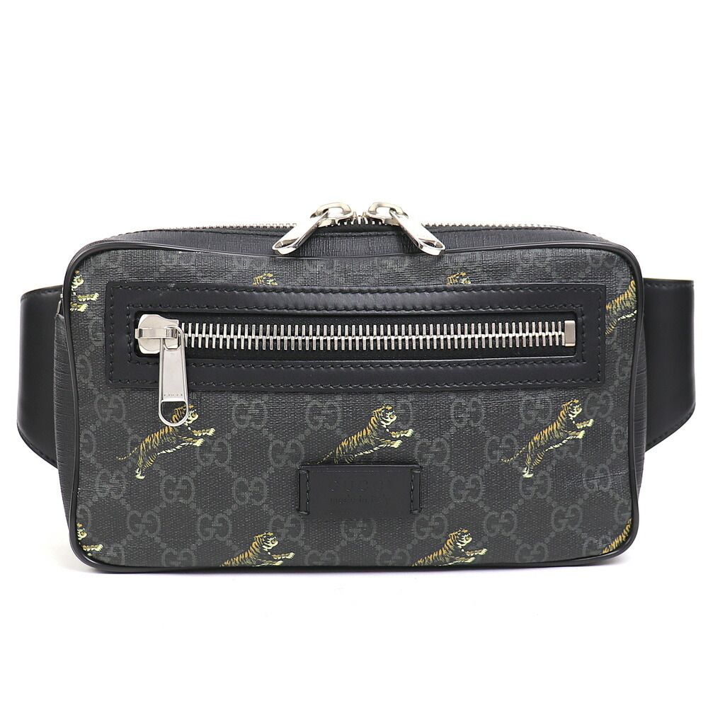 グッチソフト GGスプリームキャンバス タイガープリント ベルトバッグ ウェブ ヒップバッグ 斜め掛け ウエストポーチ クロスボディ ショルダーバッグ 474293 G 02 BN 8992 SOFT GG SUPREME CANVAS BELT BAG