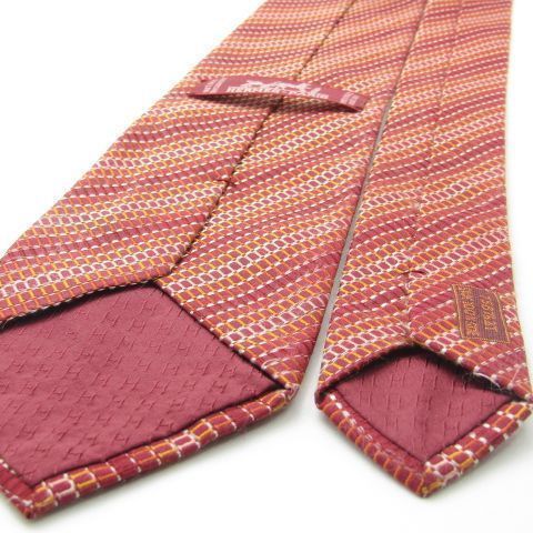 良品♪ HERMES エルメス ネクタイ ストライプ レッド系 - メルカリ