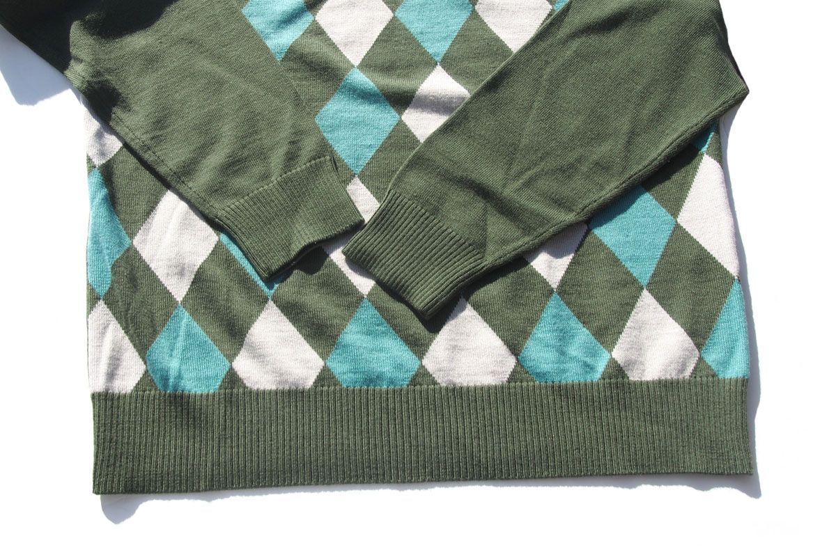 中古】ゾーイ｜ZOY｜Vネックアーガイル柄ゴルフセーター｜メンズゴルフ