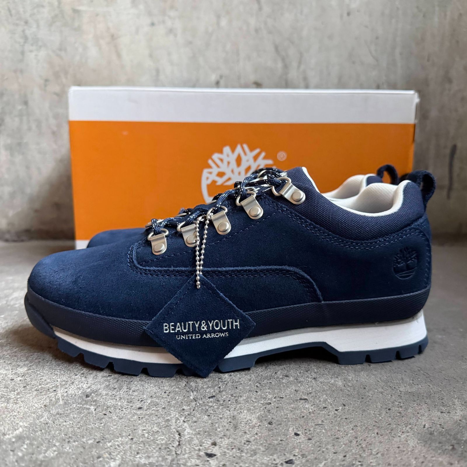 Timberland x BEAUTY&YOUTH 別注 EURO HIKER LOW SUEDE ネイビー 25.5 