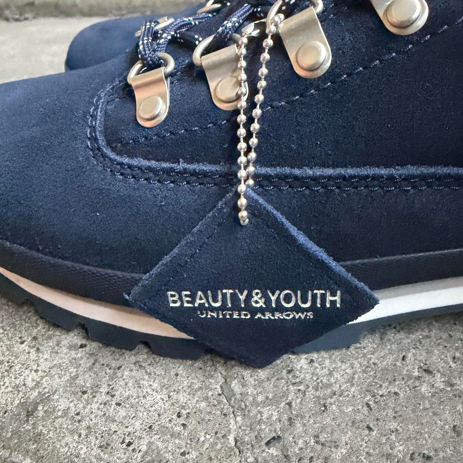 Timberland x BEAUTY&YOUTH 別注 EURO HIKER LOW SUEDE ネイビー 25.5 