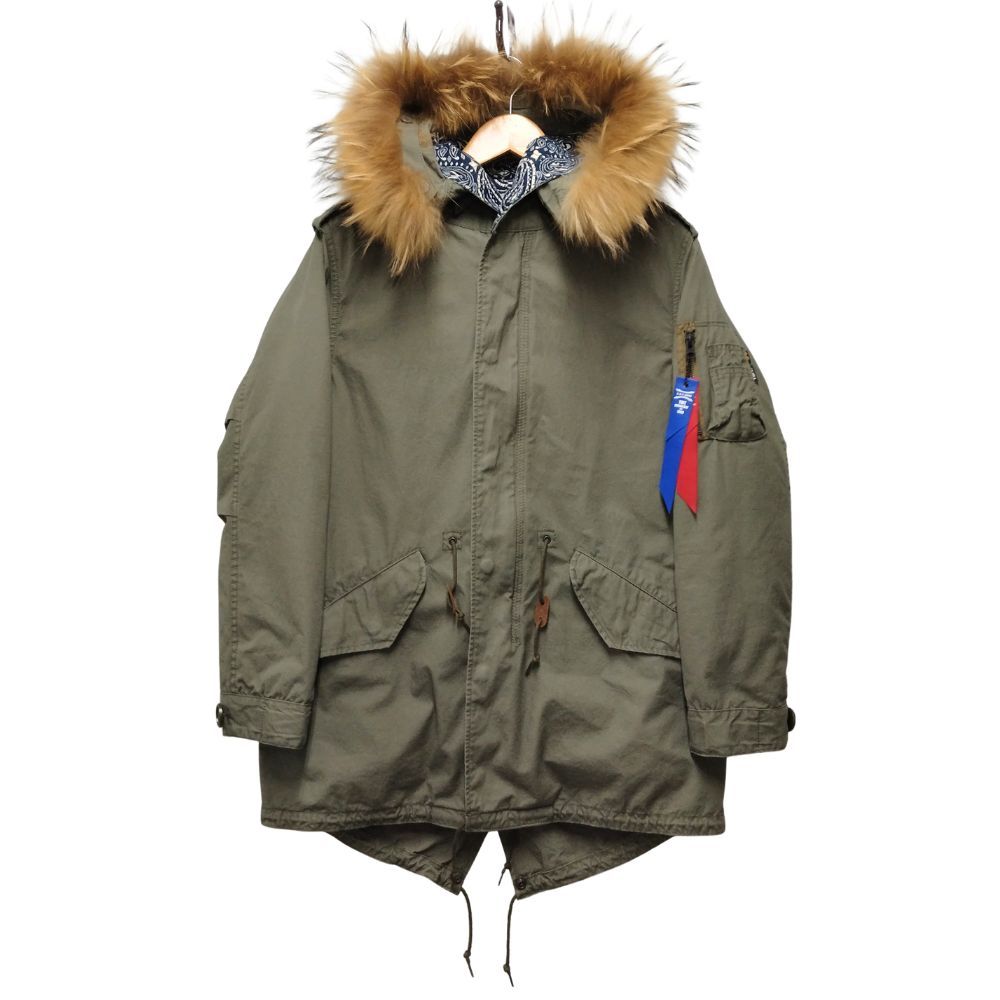 TMT×ALPHA M-51 モッズコート カーキ バンダナライナー Lサイズ TMT ティーエムティー × ALPHA INDUSTRIES M-51 JKT バンダナライナー