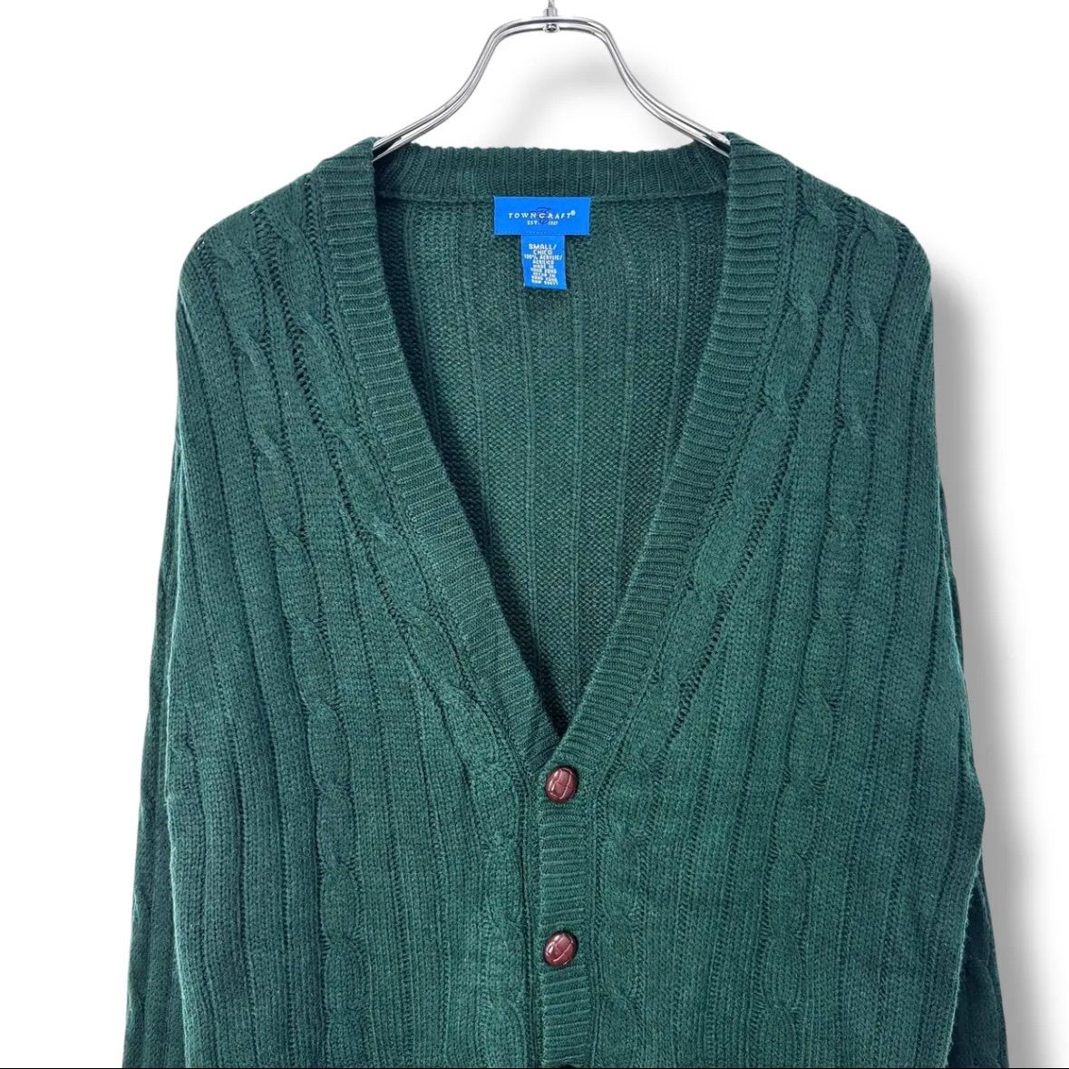 貴重【VINTAGE】90s ダブルブレスト ビンテージカーディガン 古着