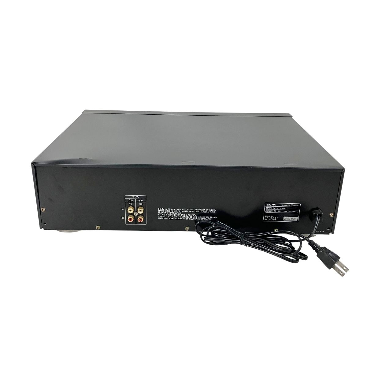SONY TC-K600 カセットデッキ ソニー 音響機材 ジャンク Y10655617
