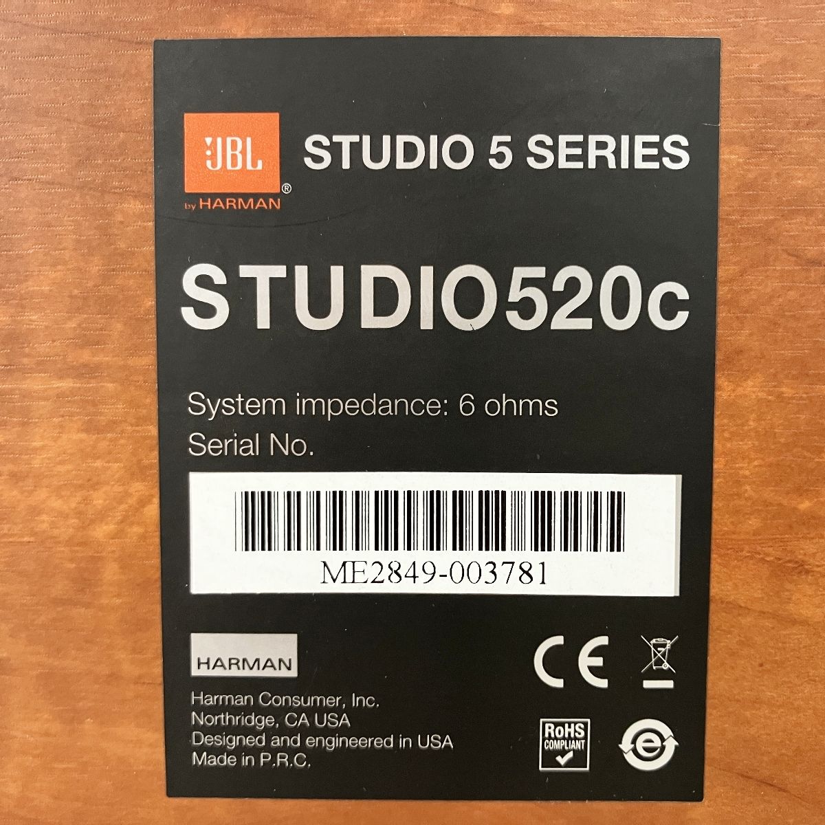 JBL STUDIO 520C センタースピーカー STUDIO 5 SERIES オーディオ 音響