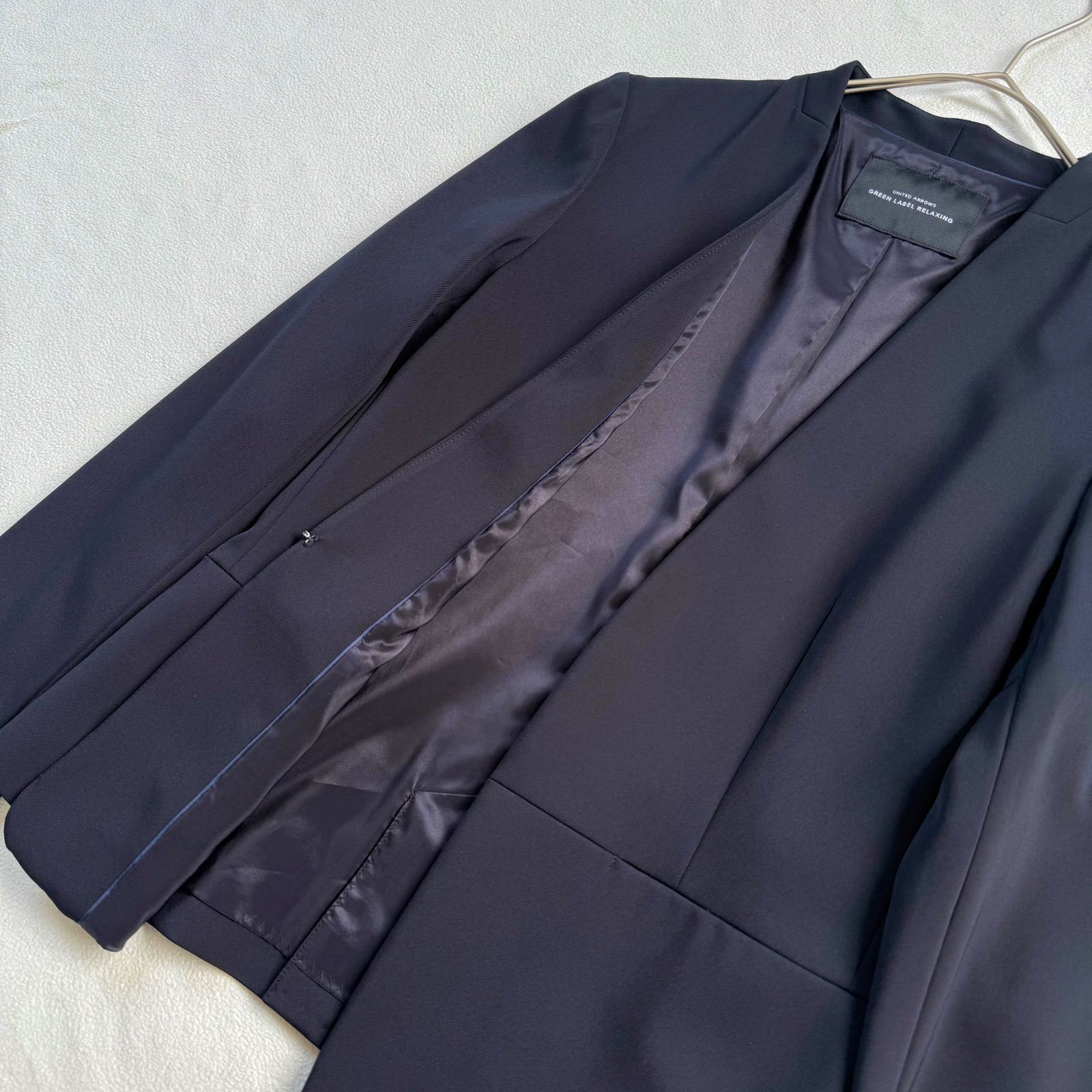 極美品未使用級・洗える・36・ネイビー✨グリーンレーベルリラクシング