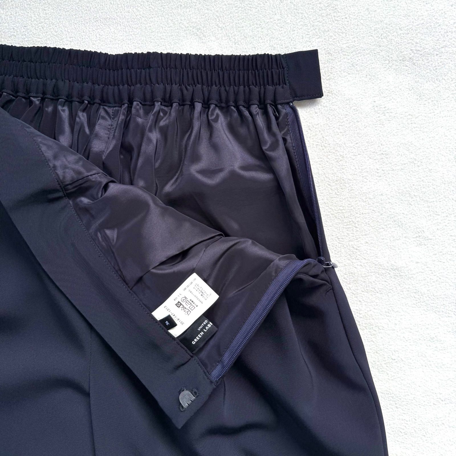 極美品未使用級・洗える・36・ネイビー✨グリーンレーベルリラクシング