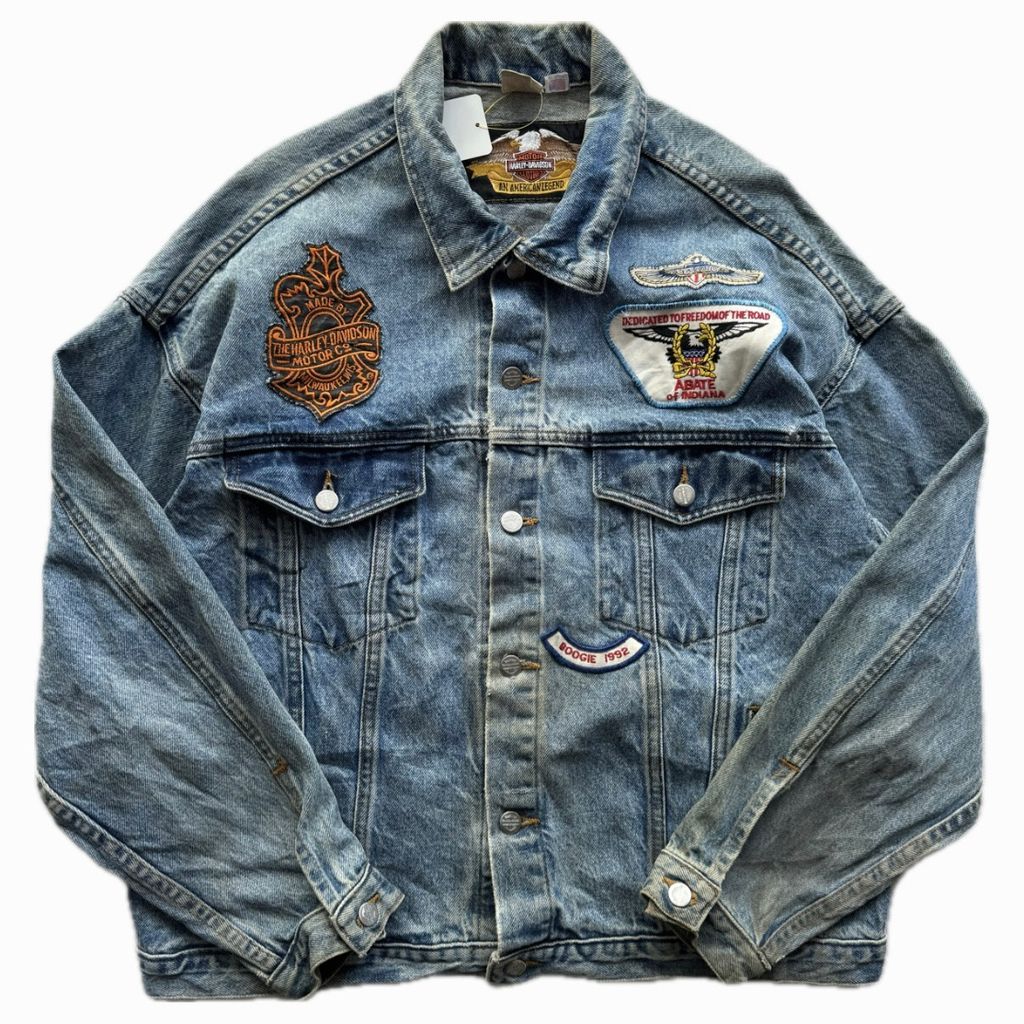 USA製 HARLEY DAVIDSON ハーレーダビッドソン ワッペン付き デニム