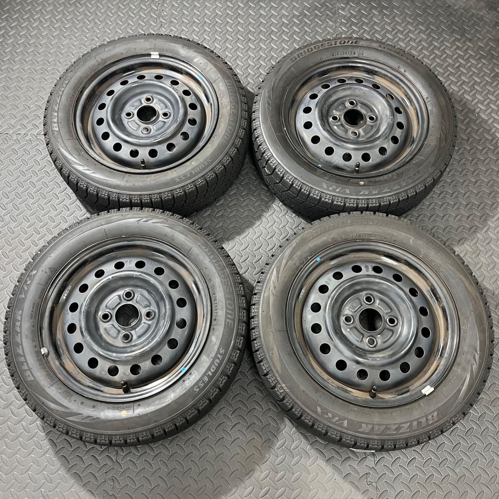 19年製 155 65 R 14 ブリヂストン VRX ダイハツ タント ムーヴ ミラ コンテ スタッドレスタイヤ 冬タイヤ 1268 E