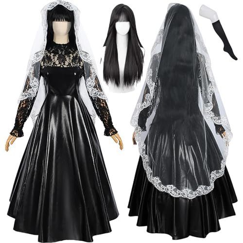 大佛おさらぎコスプレ 衣装 ドレス 黒いドレス ワンビース ベール 小物 ウイッグ付き 坂本太郎 朝倉シン 陸少糖 南雲 制服 仮