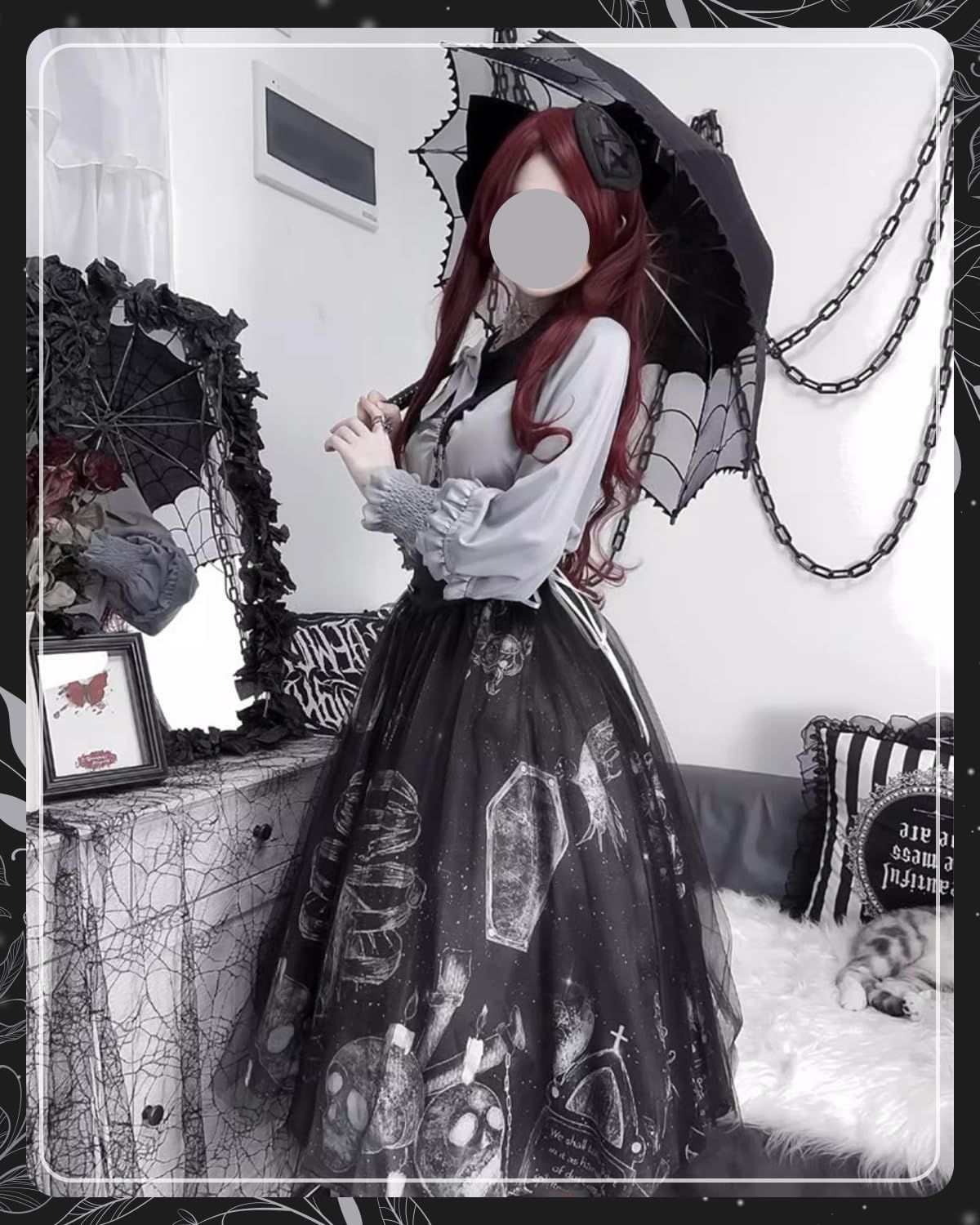 ロリータ ワンピース ゴスロリ 衣装 アニメ コスプレ ボリューム袖 大きいサイズ 森ガール 甘ロリ 女装 メイド ハロウ