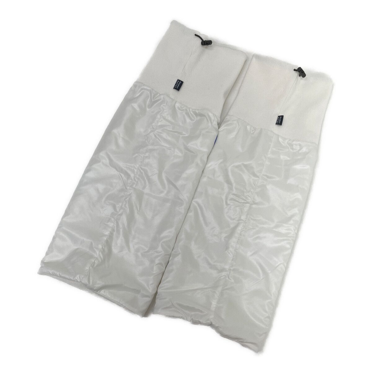 レディース パーリーゲイツ PEARLY GATES レッグウォーマー ホワイト ロゴプリント タフタ フリース 撥水