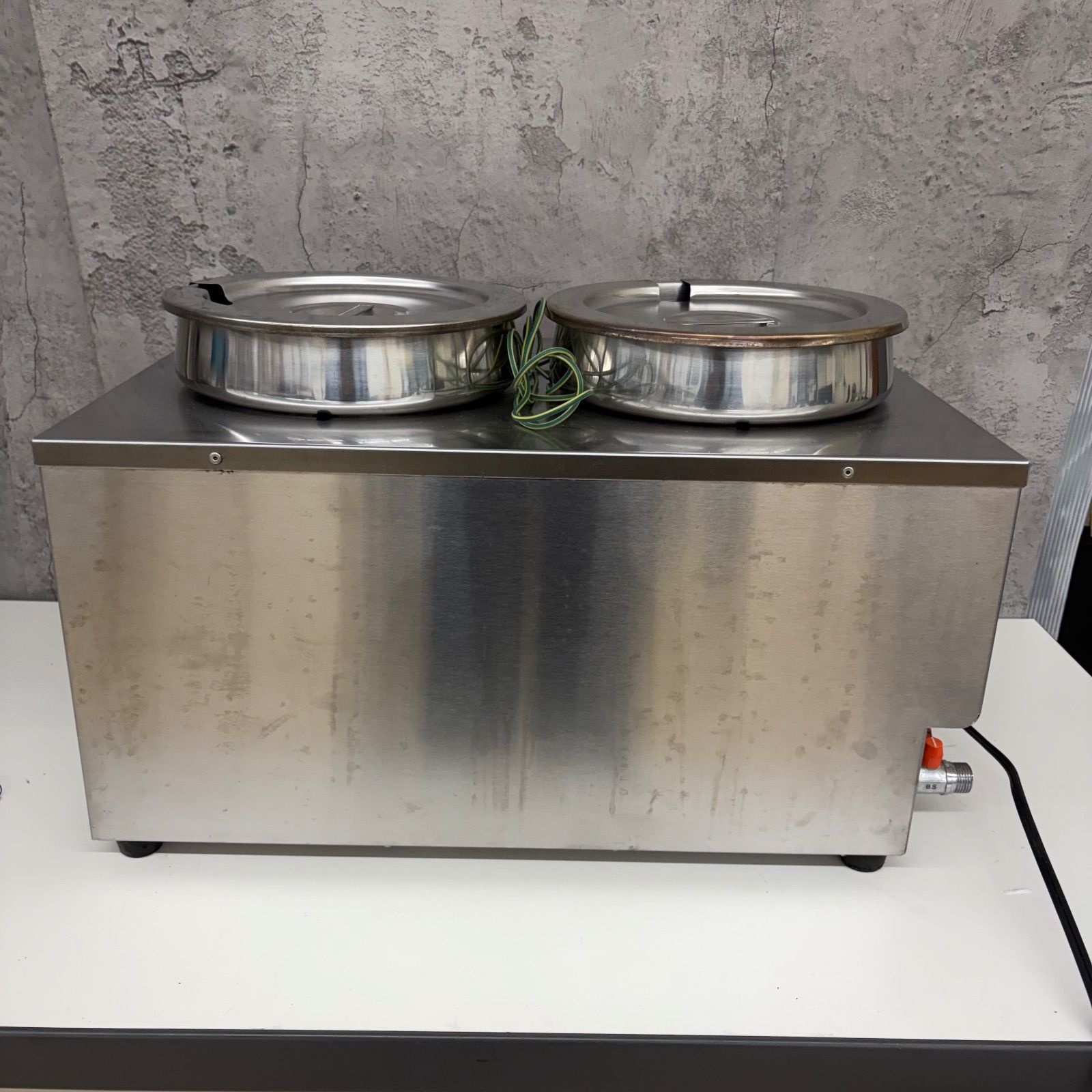 タニコー 電気式ウォーマー 卓上タイプ N TCW 3555 E 2 M 縦置き2槽 湯煎式