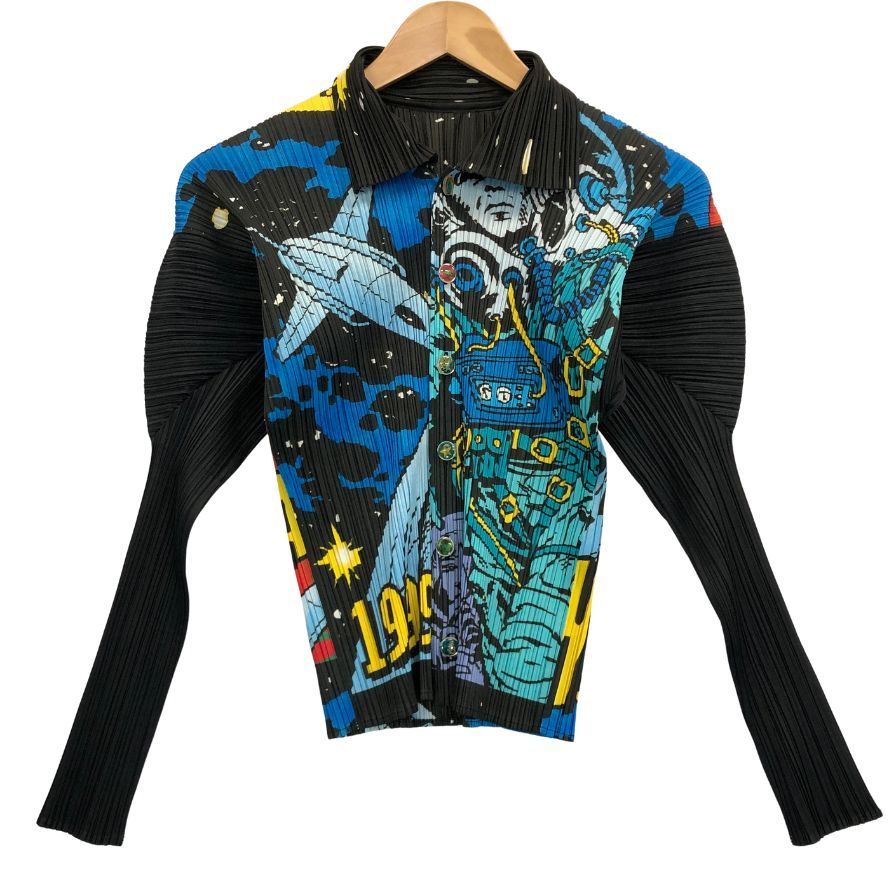 プリーツプリーズ イッセイミヤケ 長袖シャツ コミック柄 レディース