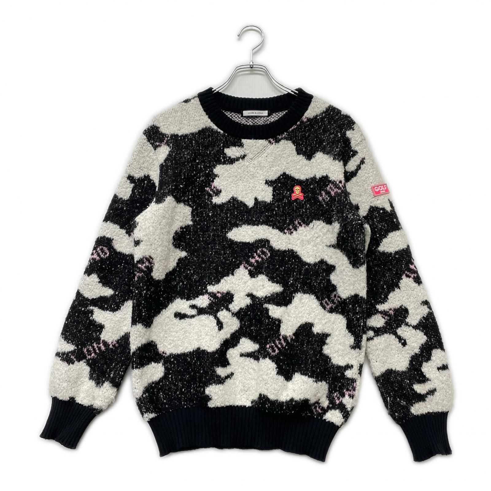 中古 メンズ マークアンドロナ MARK&LONA セーター 46(M) 黒×白