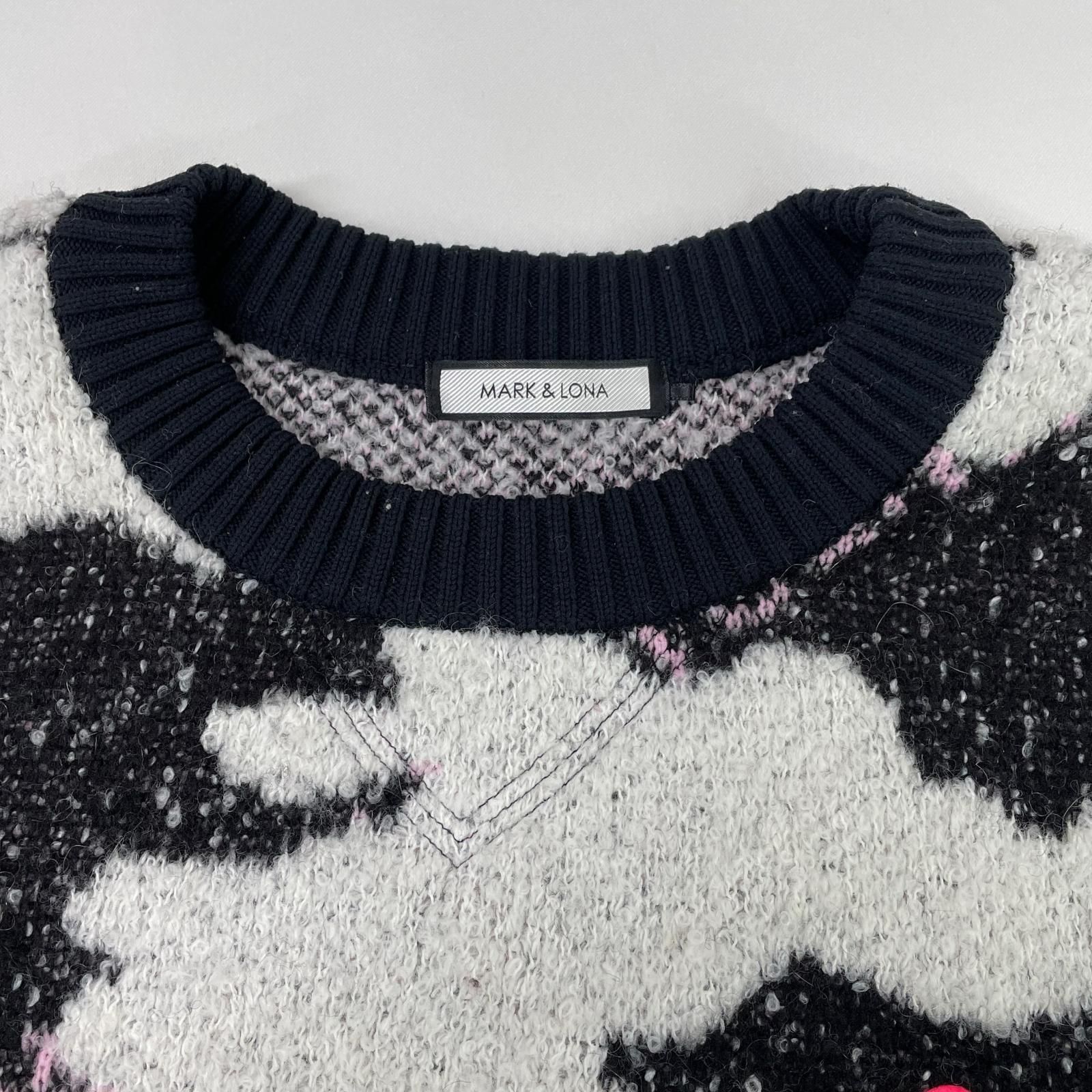 中古 メンズ マークアンドロナ MARK&LONA セーター 46(M) 黒×白