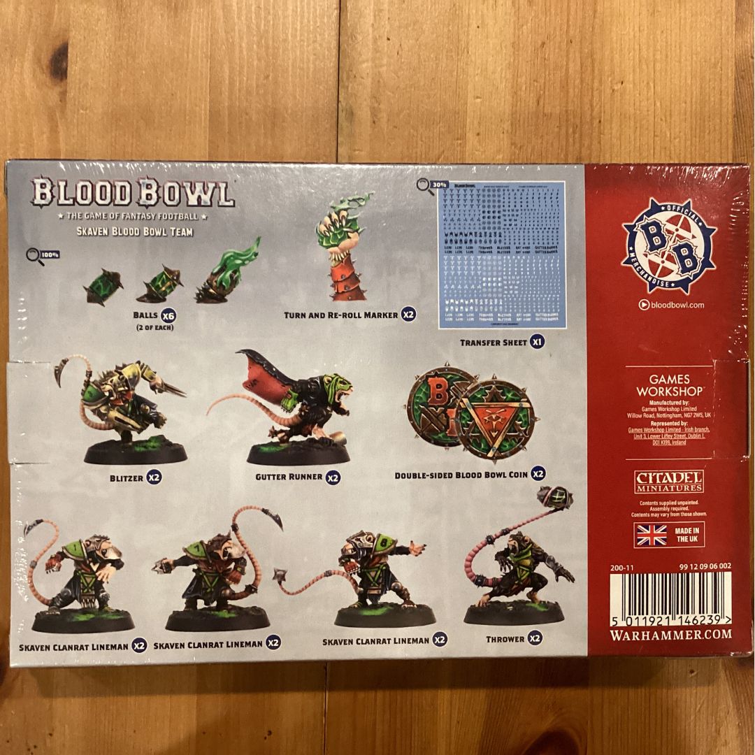 ウォーハンマー ブラッドボウル スケイヴンチーム Skaven Blood Bowl