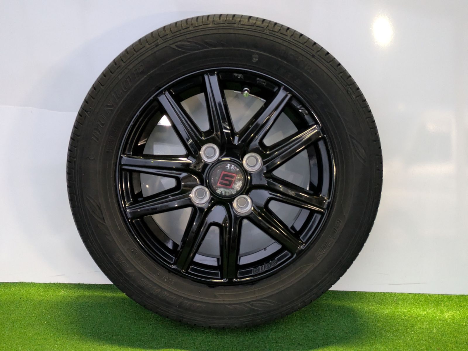 2018年製 ダンロップ EC 202 13インチアルミホイール付き夏タイヤ4本 155 65 R 13 73 S