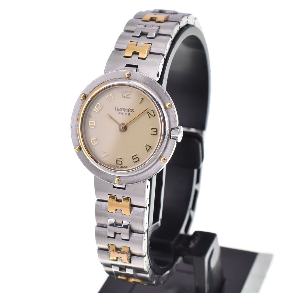エルメス HERMES オリンピア SS/GP クォーツ レディース B#143417