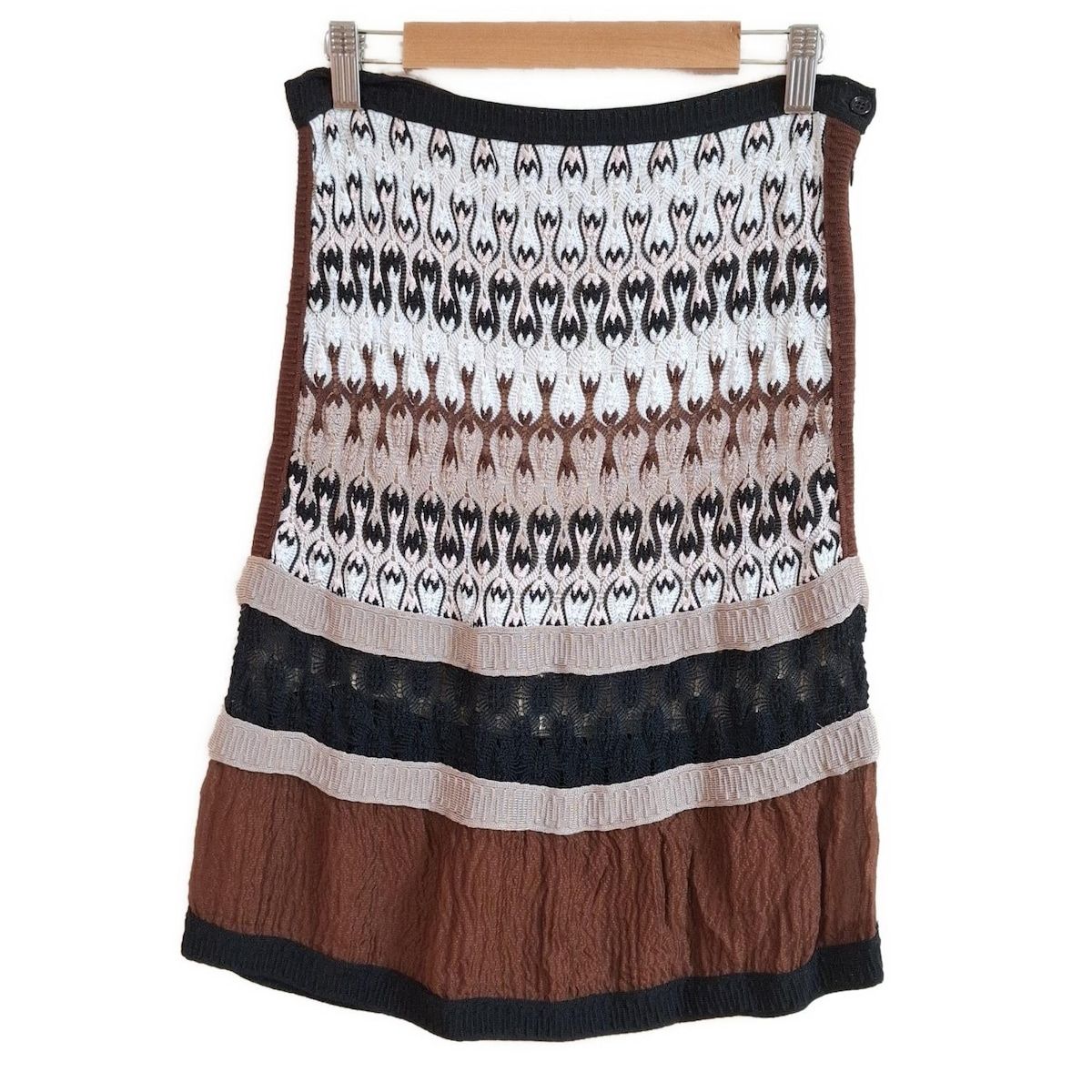 MISSONI(ミッソーニ) スカート サイズ42 M レディース - 黒×ダーク