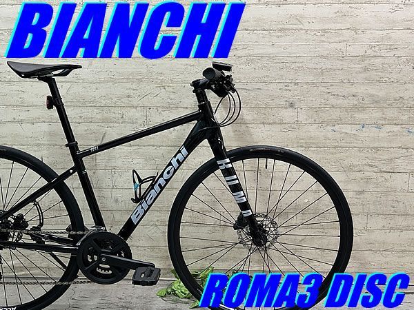 テルスポ イチ推し!! !! BIANCHI ROMA 3 DISC 2021 size 43 ビアンキ ローマ3 油圧ディスク クロスバイク フラットバーロード microSHIFT 2 8 s ライト ベル ボトルケージ付 C 20