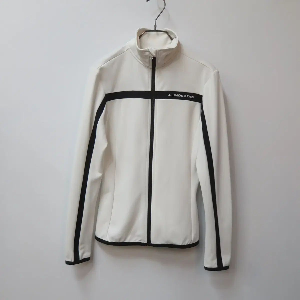 J.リンドバーグ 白 黒 起毛 ジップアップ