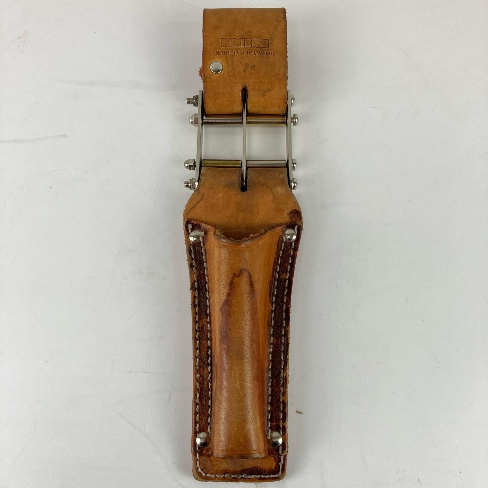 ЗЗKNICKS シノ差し ベルトループ ロングアルミ金具付 KN 100 RDX 3 キャメル