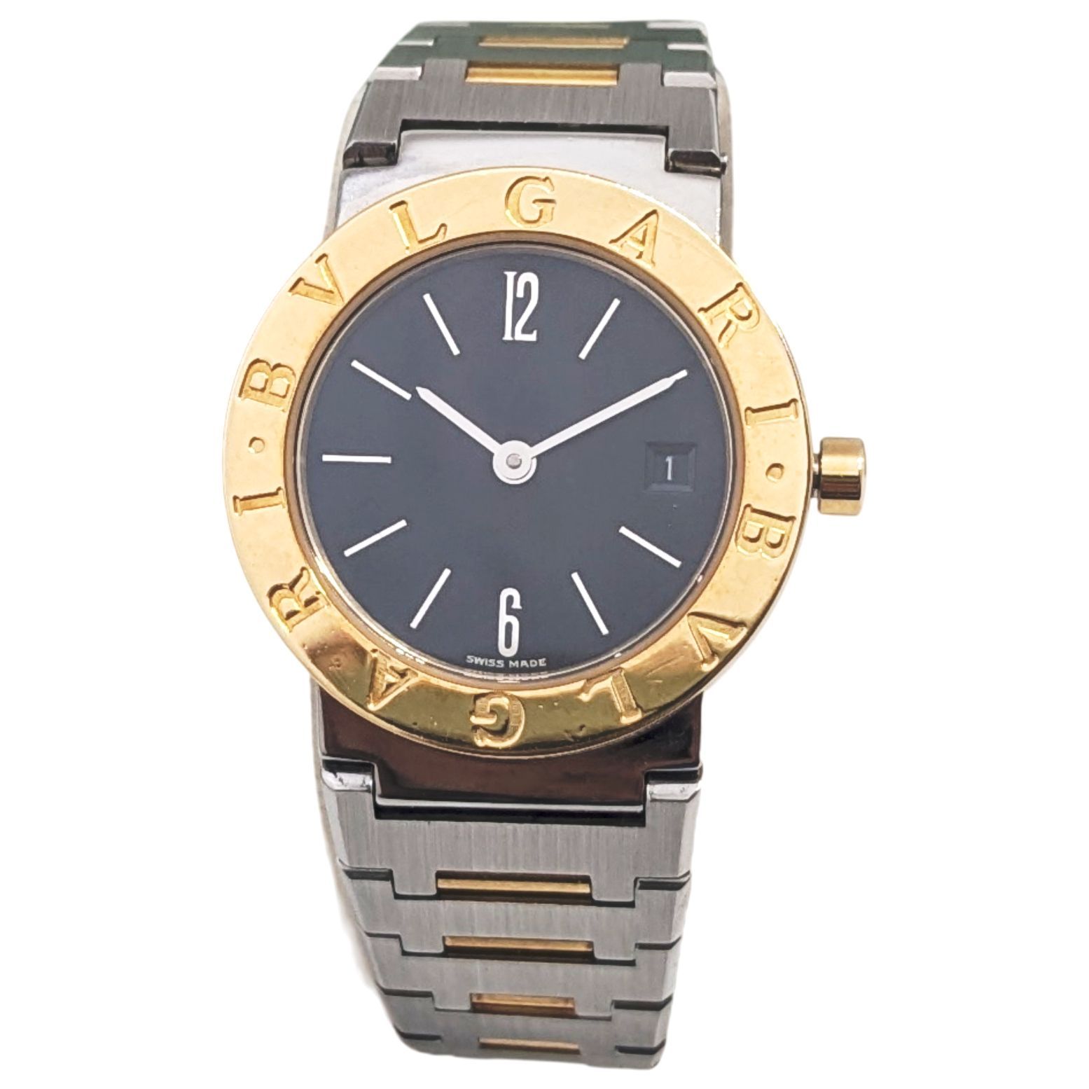 BVLGARI ブルガリ ブルガリブルガリ BB 26 SGD F 101783 SS ゴールド 自動巻き 黒文字盤 ウォッチ ステンレススチール ステンレス オートマチック 時計 腕時計 レディース ブランドギャラリー