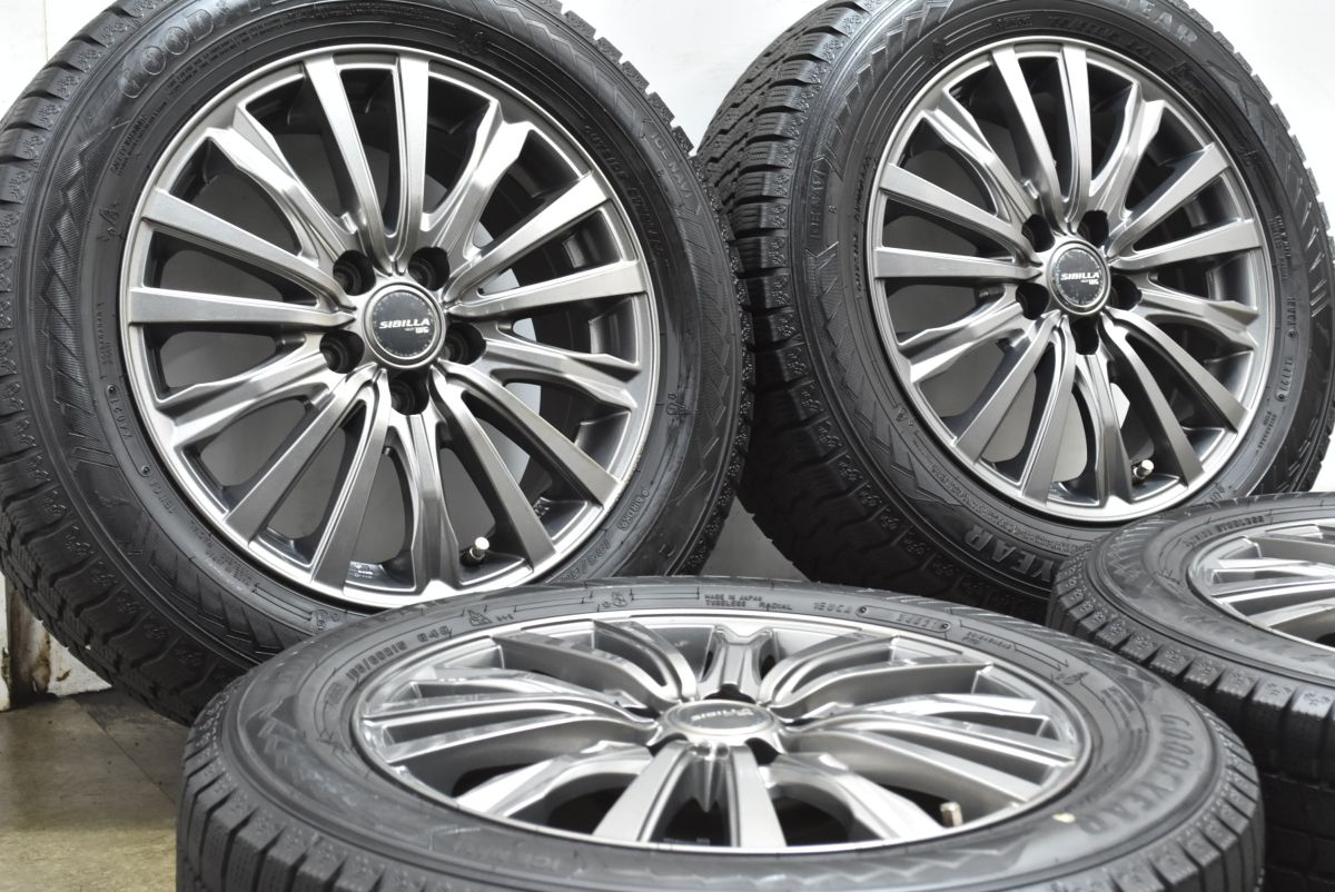 バリ溝 シビラ ネクスト W 5 15 in 6 J 40 PCD 100 グッドイヤー アイスナビ8 185 60 R 170系 10系 シエンタ Sienta ICE NAVI