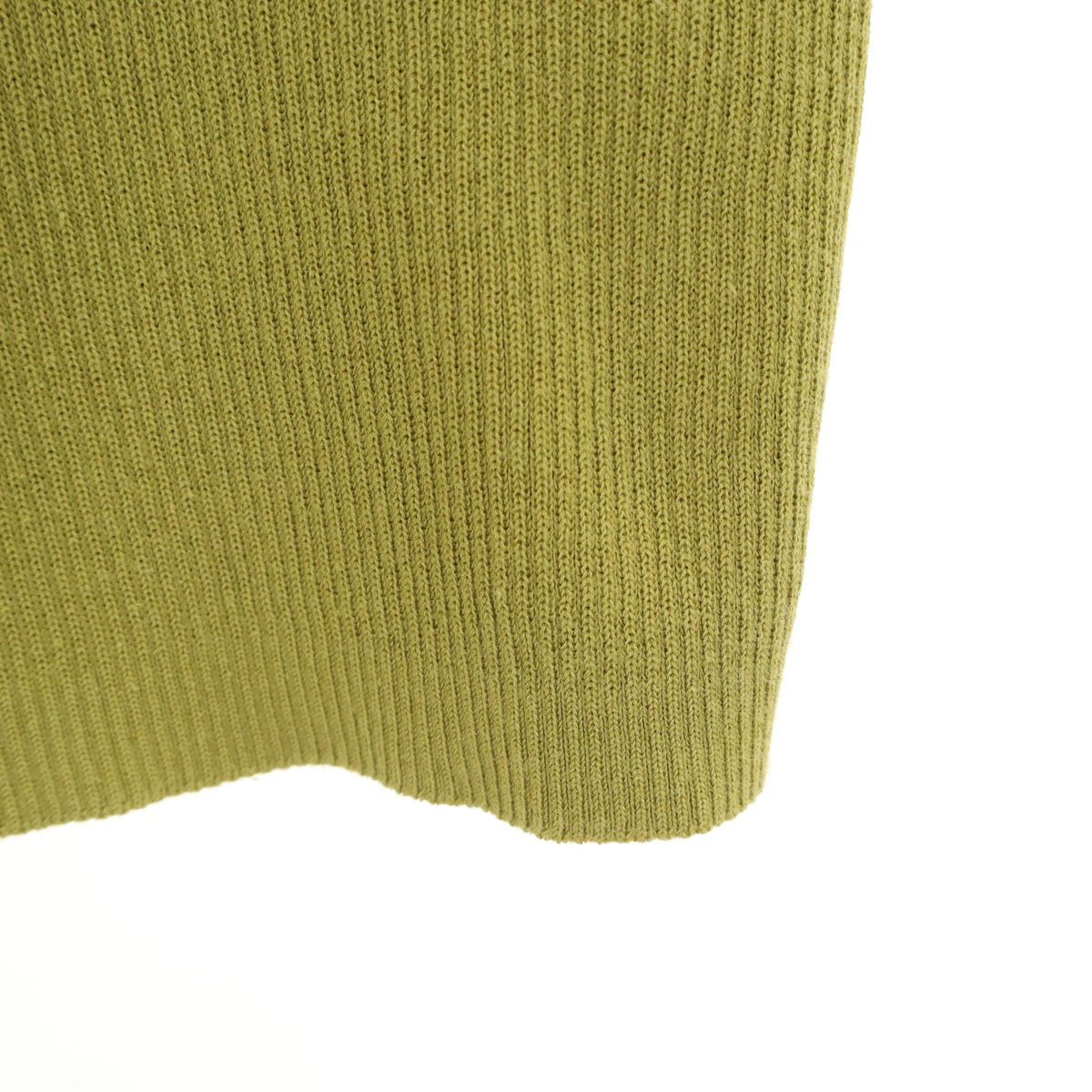 Rene ルネ 日本製 長袖 ジップアップ リブ ニットカーディガン 38