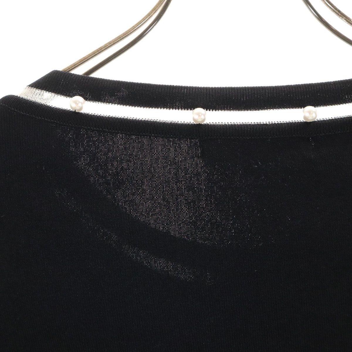 Rene ルネ 日本製 長袖 ジップアップ ニットカーディガン 38 ブラック