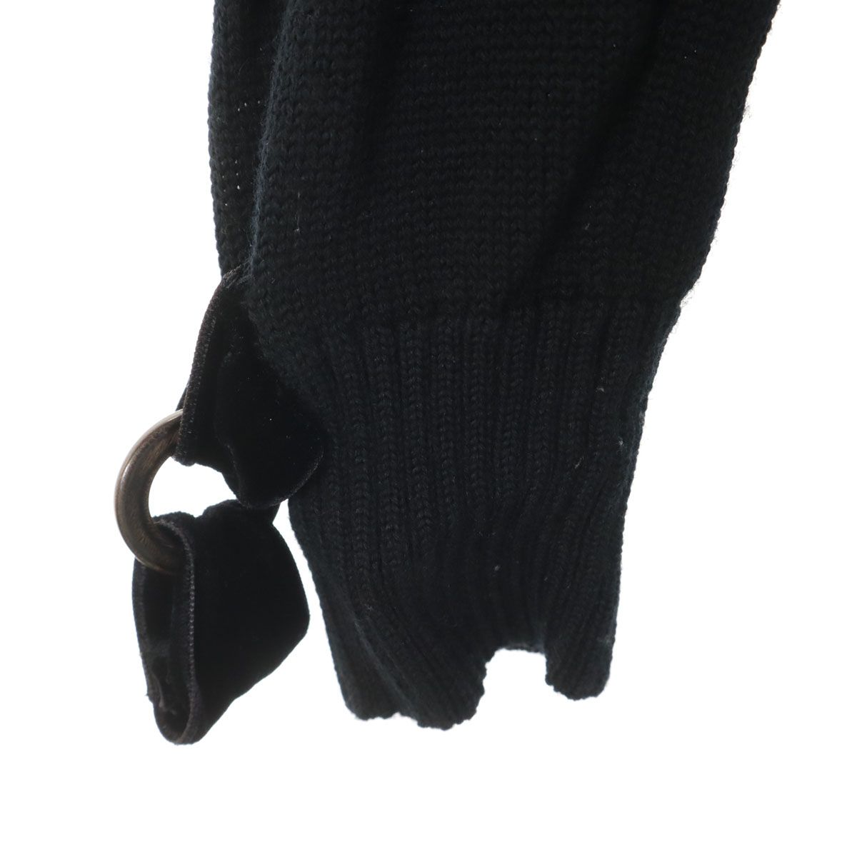 Rene ルネ 日本製 長袖 ロング ニットカーディガン 38 ブラック