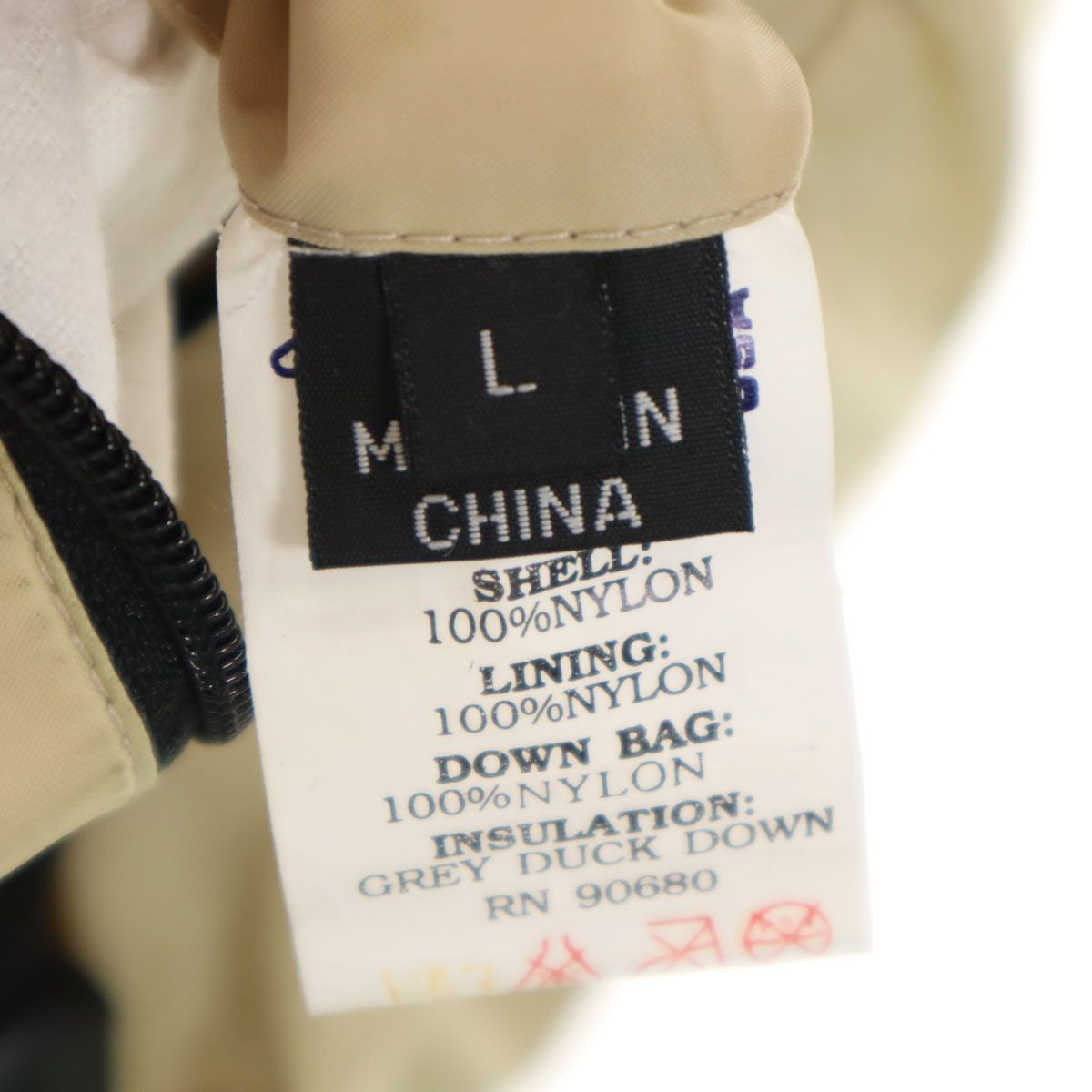 Bear USA ベアーユーエスエー カモフラ ダウンジャケット L カーキ