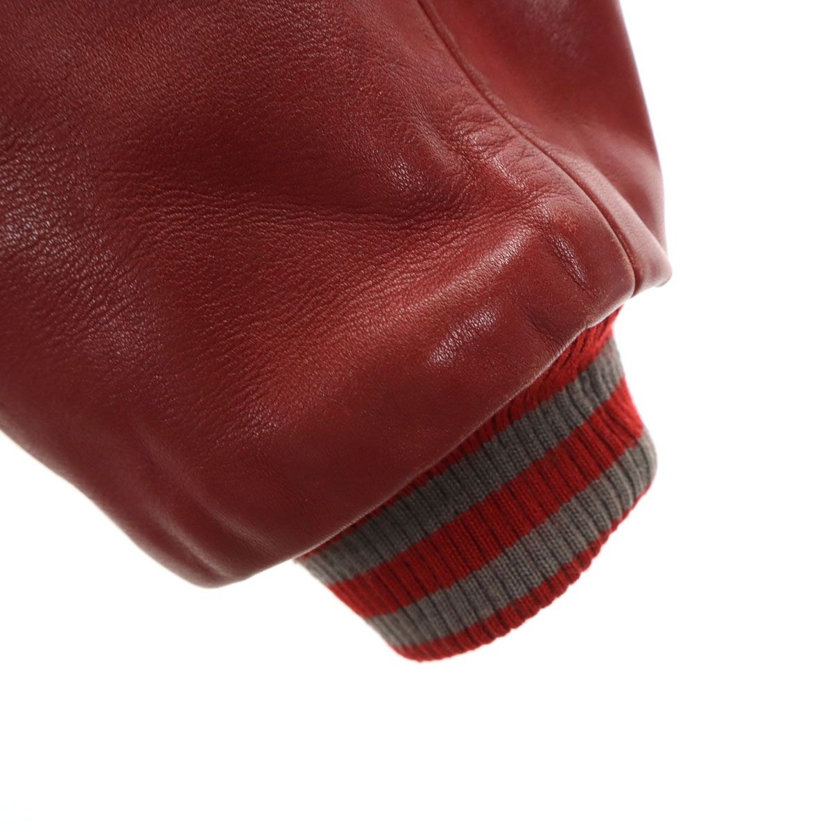 Karl Helmut カールヘルム レタードワッペン 牛革レザー切替