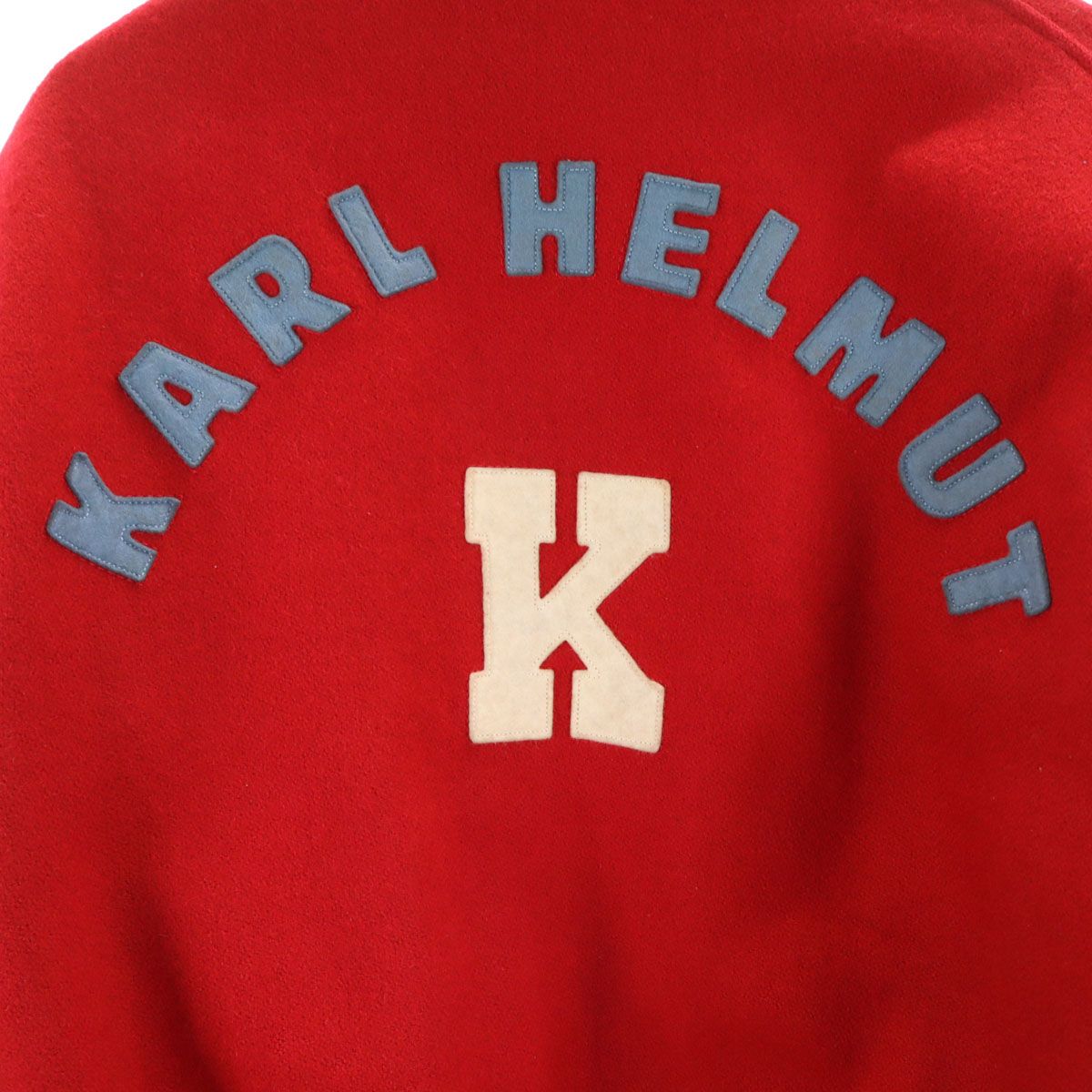 Karl Helmut カールヘルム レタードワッペン 牛革レザー切替
