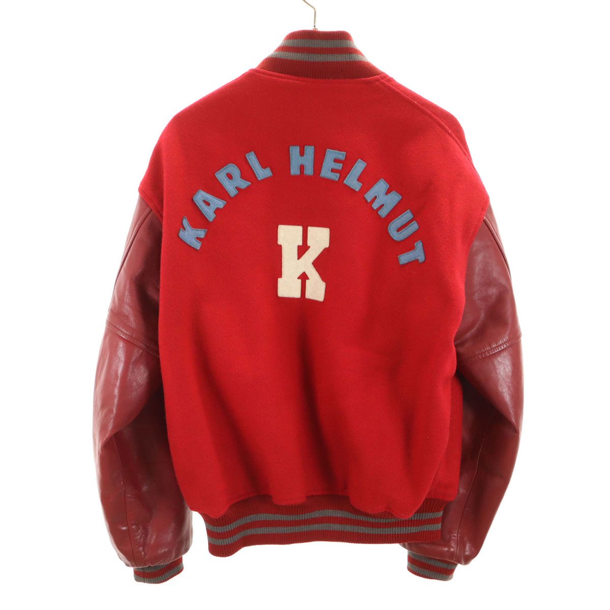 Karl Helmut カールヘルム レタードワッペン 牛革レザー切替