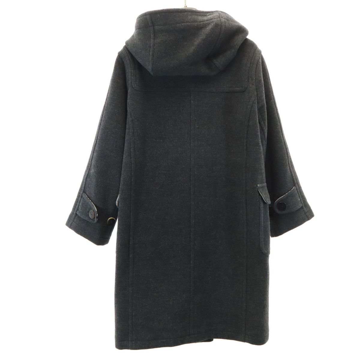 LONDON バーバリーロンドン メルトン ダッフルコート 140 A チャコールグレー 三陽商会 キッズ 古着
