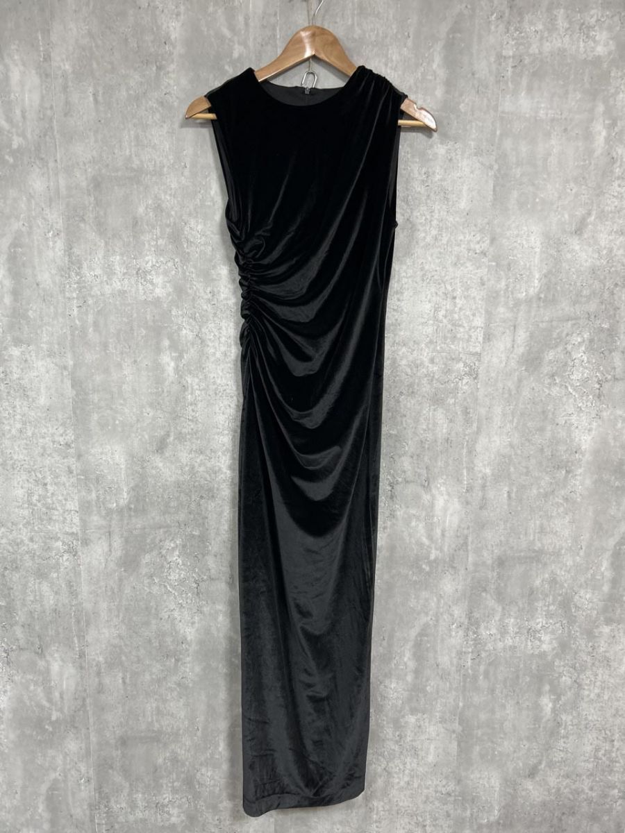 ZARA超人気マキシワンピース サンドレスムーンワンピース サンドレスムーン ブルー袖くしゅリブニットロングワンピース ZARA（ロングワンピース/ マキシワンピース ・ グレー/ sandlessmoon（サンドレスムーン）の「＜水陸両用＞moonワンピース（ワンピース）」 - WEAR ザラ　マキシワンピース