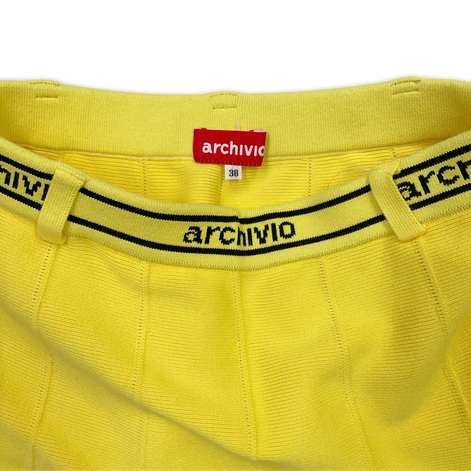 レディース アルチビオ archivio スカート 38(M) 黄 イエロー サマー