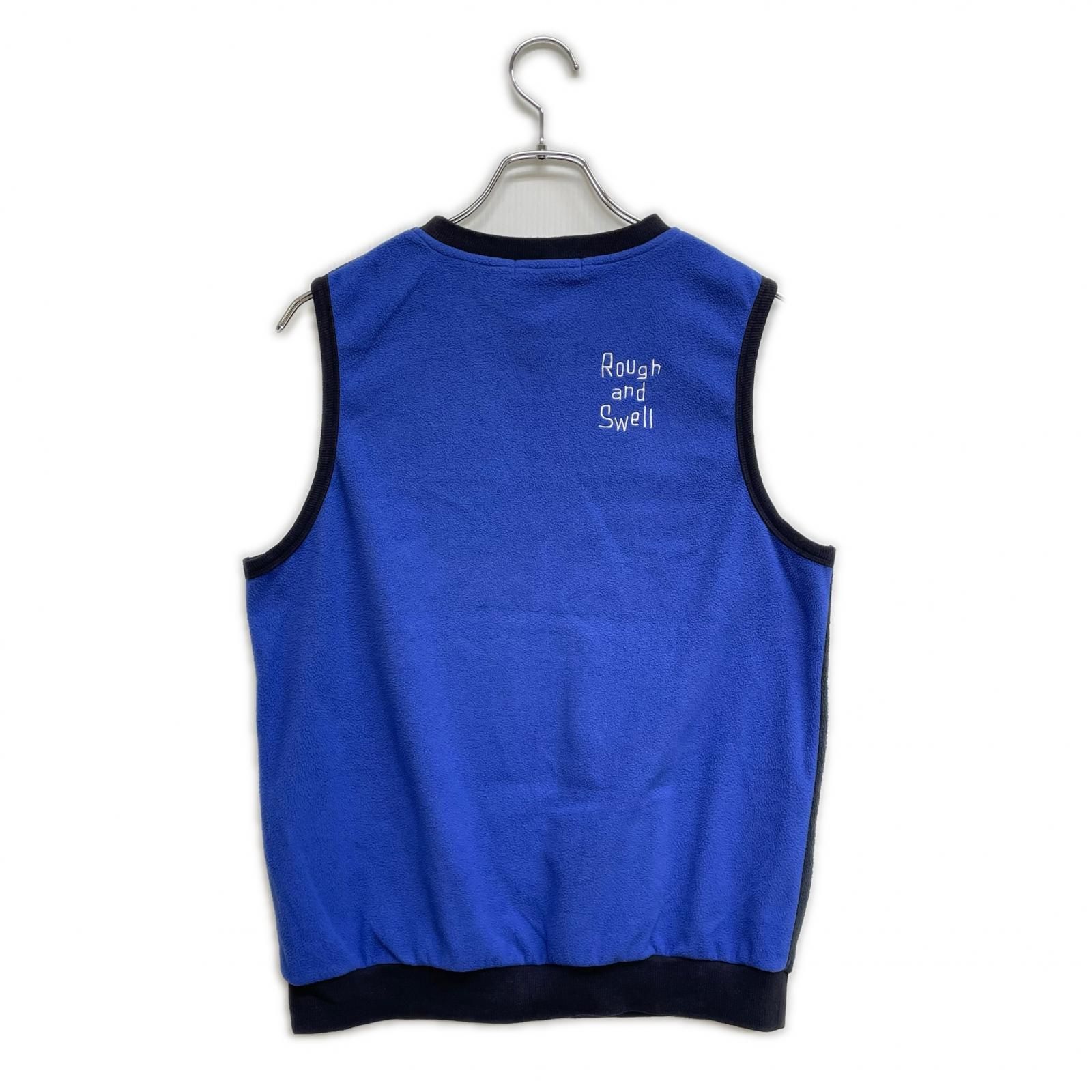 レディース ラフ＆スウェル rough&swell ベスト L グレー/青 Vネック