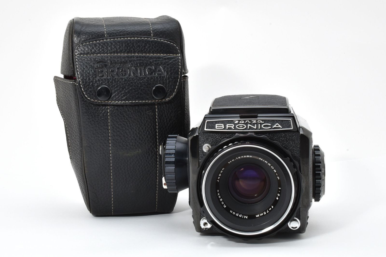4526 ブロニカ Zenza Bronica S 2 A Black 75 mm f 2.8 フィルムカメラ 後期