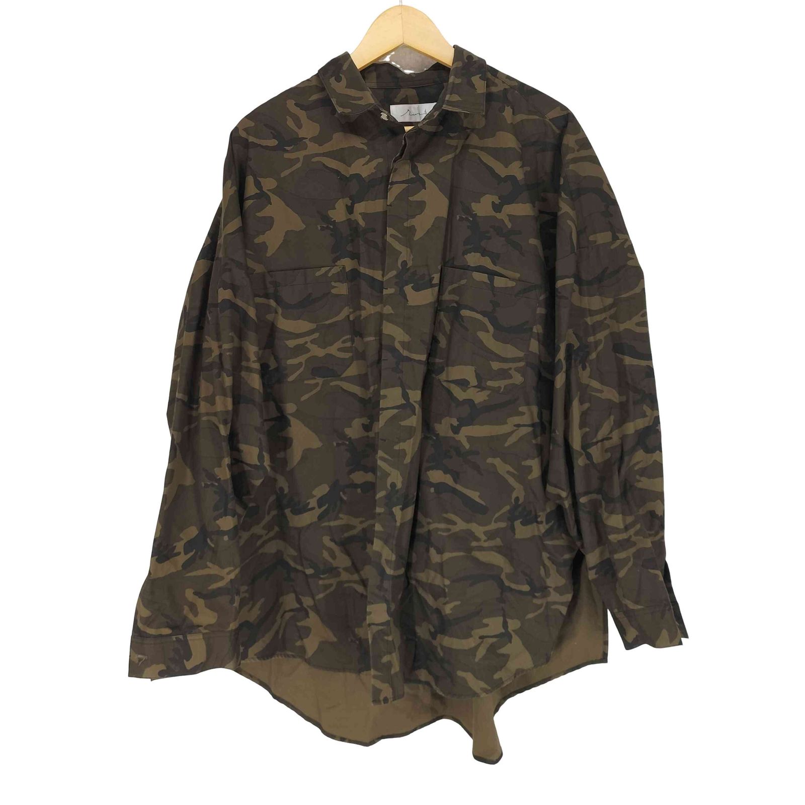 ユーズドフルギ USED古着 迷彩柄 オーバーサイズL/S シャツ import